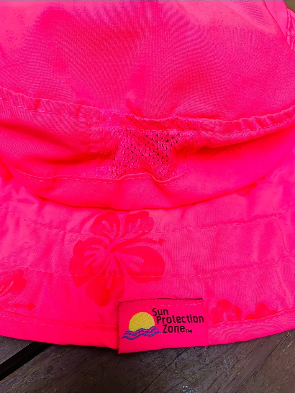 Sun Protection Zone Neon Pink Floral Sun Hat